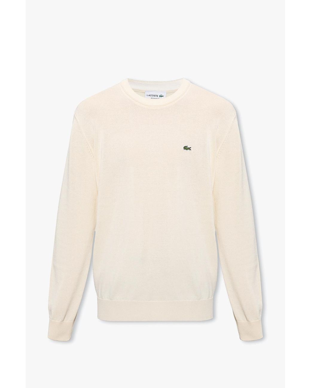 Lacoste Sweater With Logo in White for Men | Lyst Australia