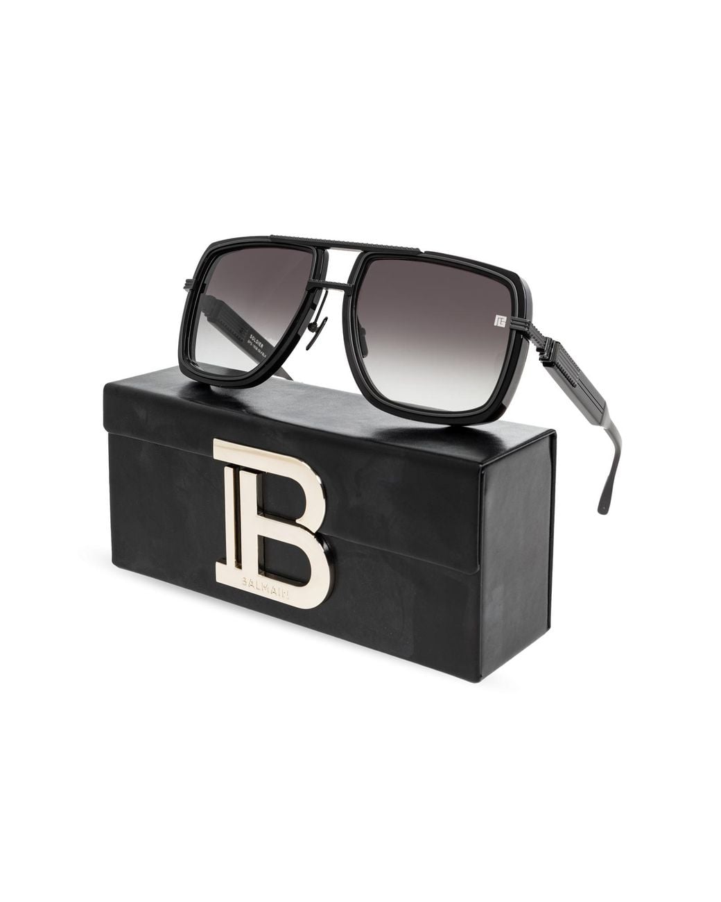 Balmain Black 'Soldier' Sunglasses