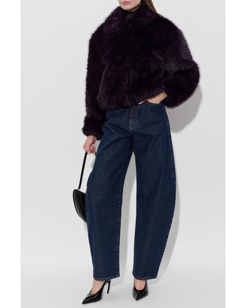 Kate Spade Blue Faux Fur