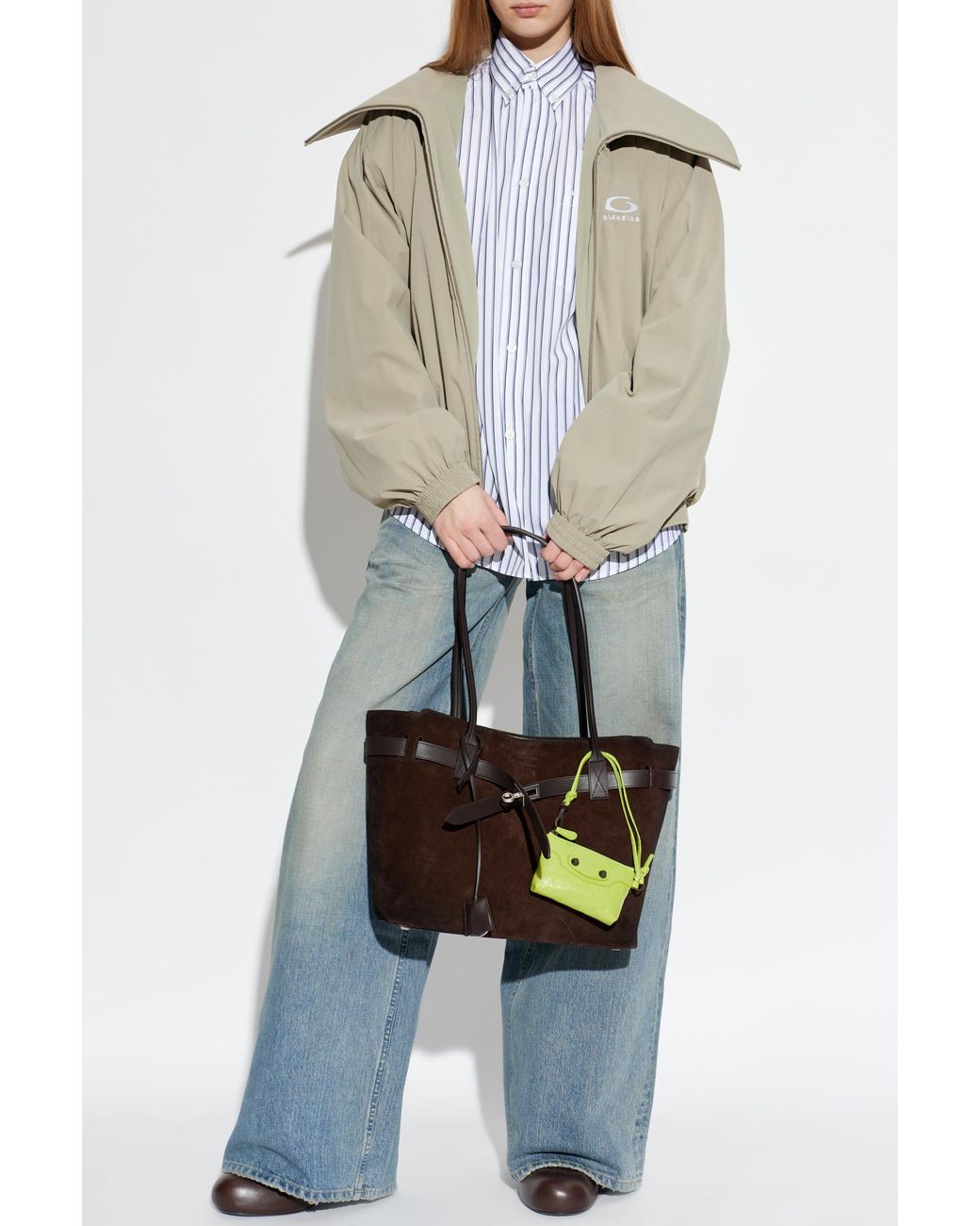 Balenciaga Natural Jacket With Logo