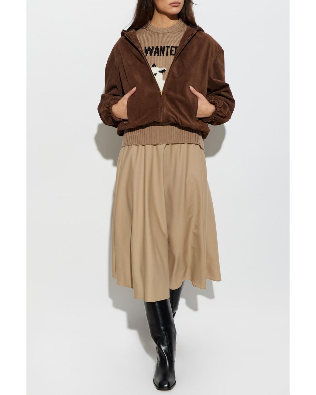Moschino Natural Embroidered Wool Jumper