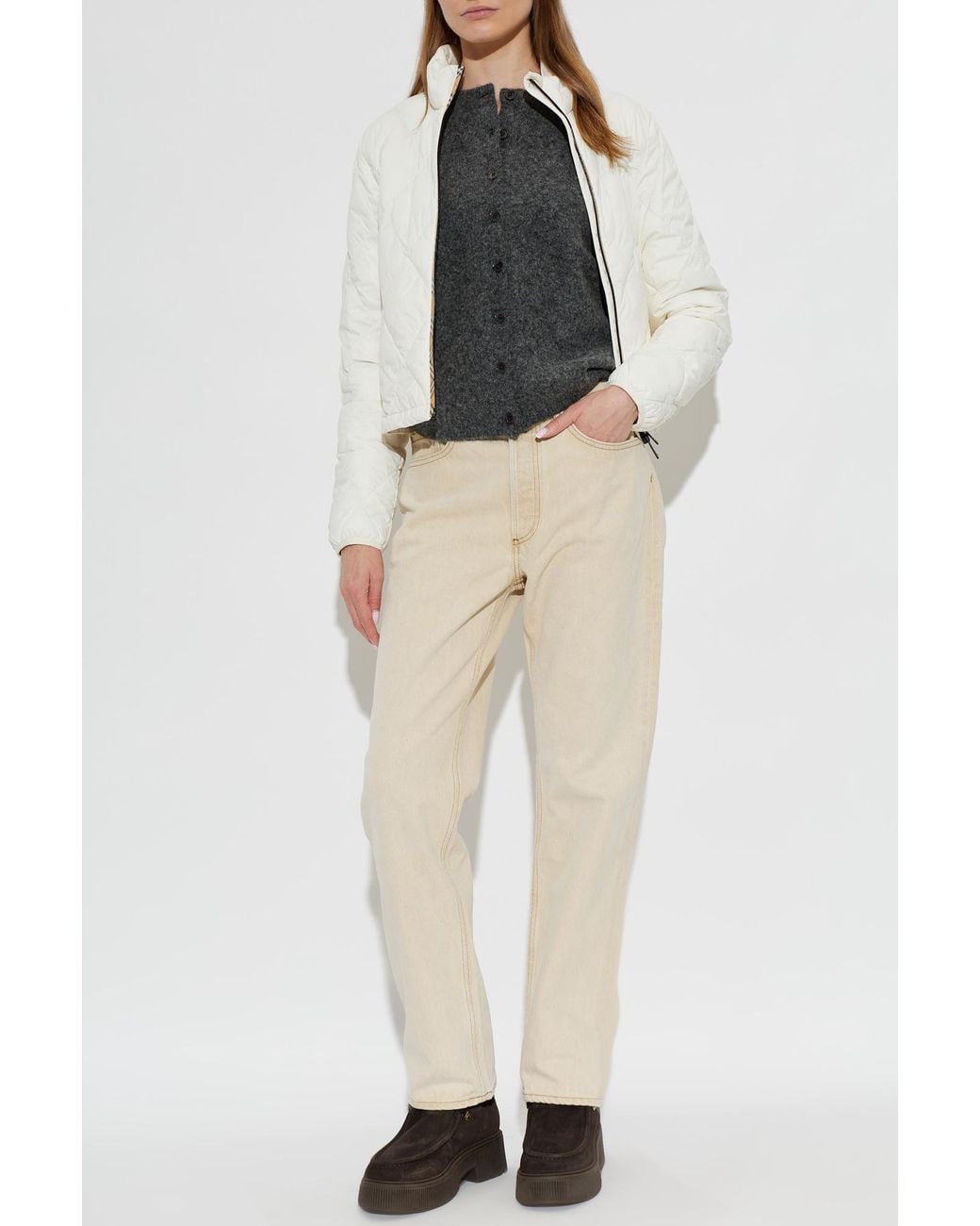 A.P.C. Gray Wool Cardigan