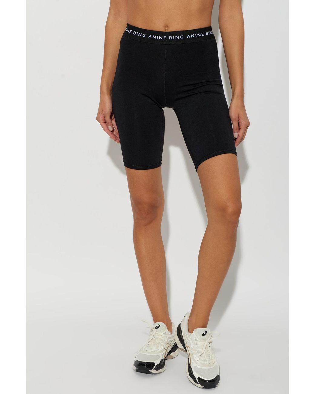 Anine Bing Black 'Dan' Short Training Leggings