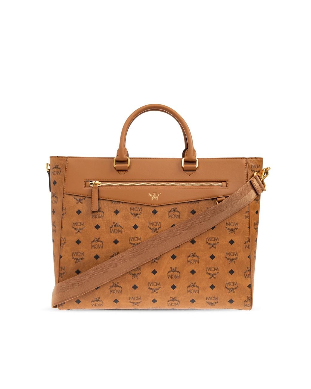 MCM Brown "Diamond Large" Shopper Bag for men