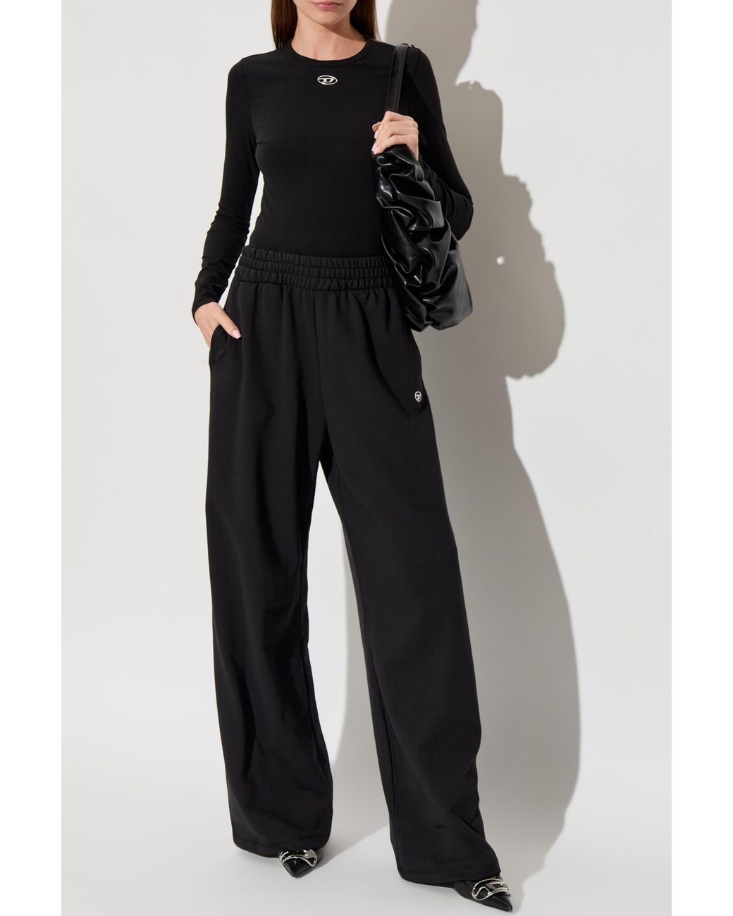 DIESEL Black Sweatpants 'P-Zenia-Od'