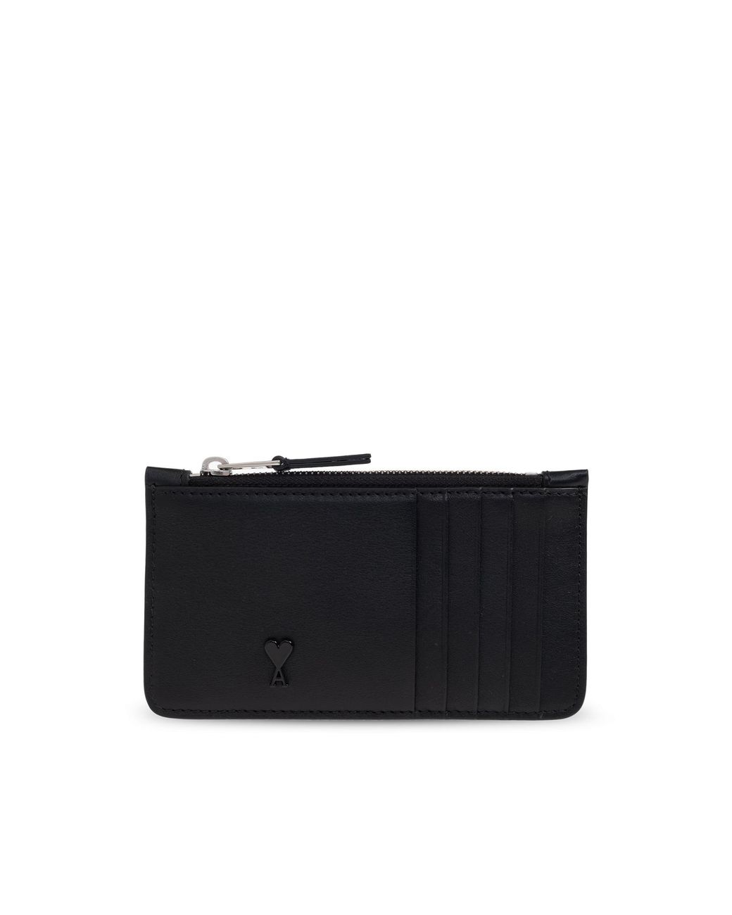 AMI Black Leather Card Holder