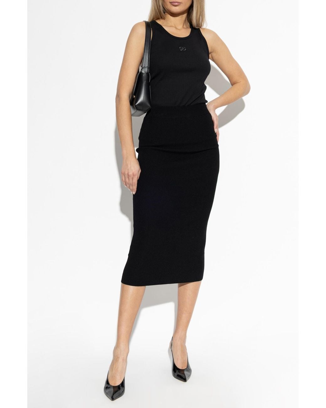 Dolce & Gabbana Black Pencil Skirt