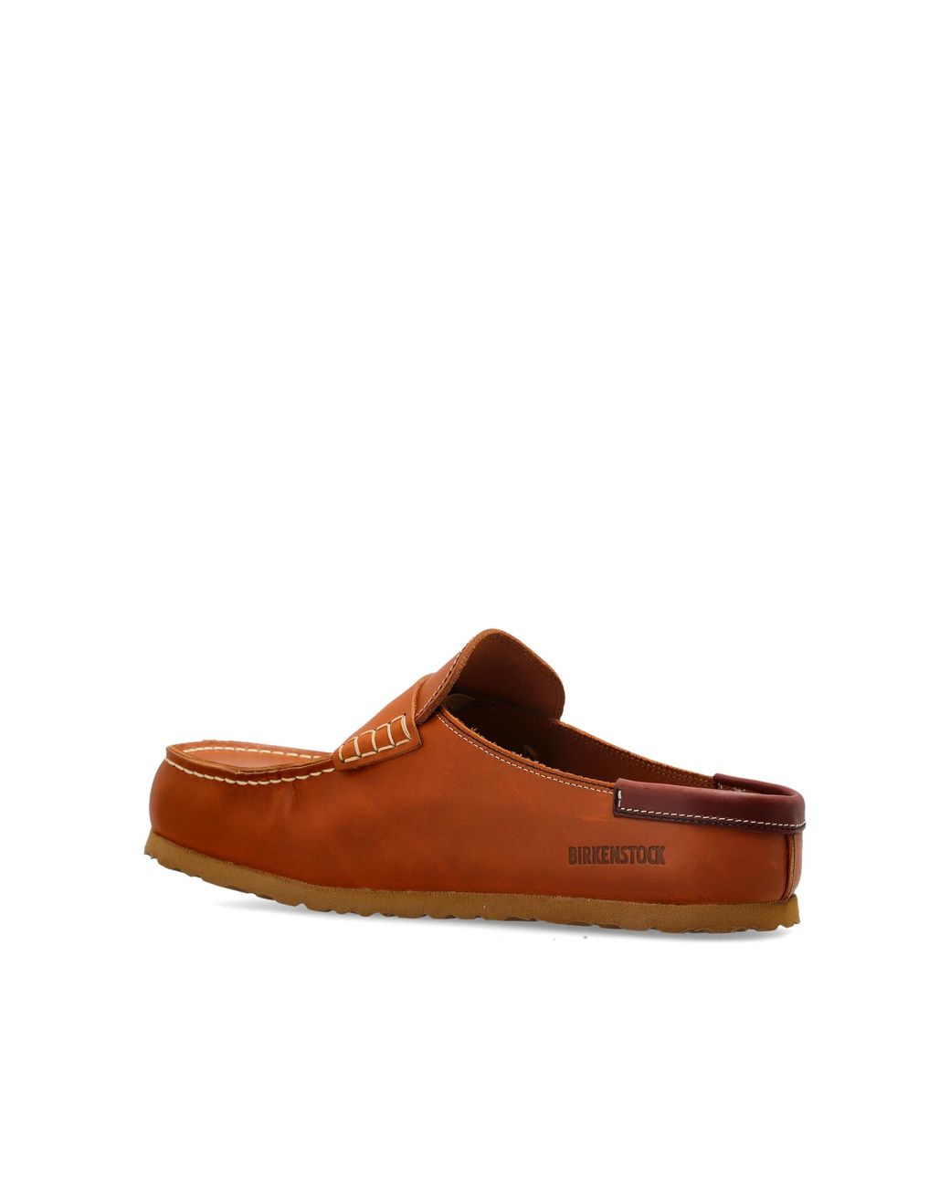 Birkenstock Brown 'Naples Wrapped Double Stitch' Shoes for men