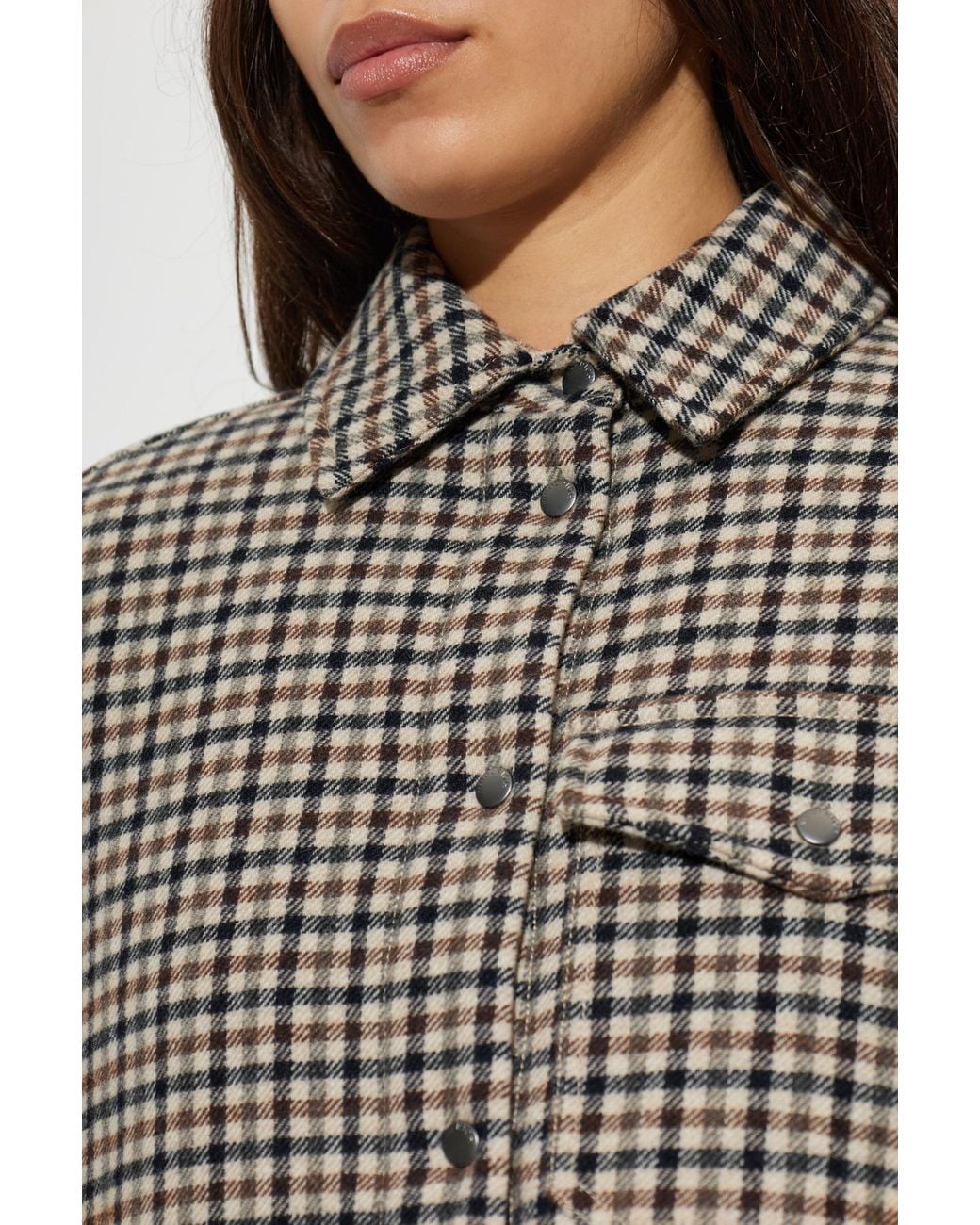 Woolrich Blue Check Down Jacket