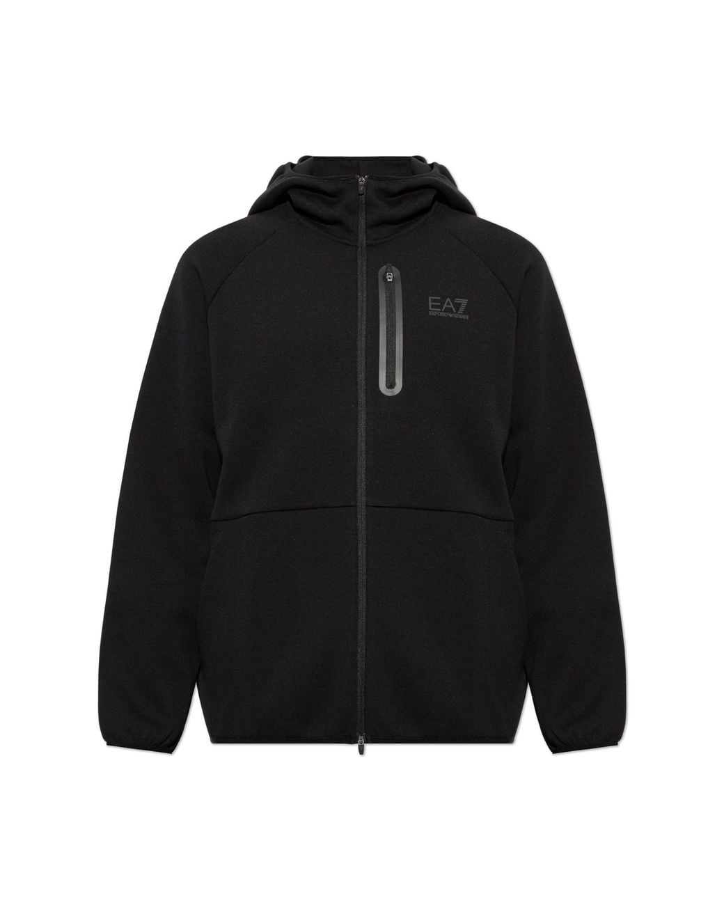 EA7 Black Sweatshirt With Logo for men