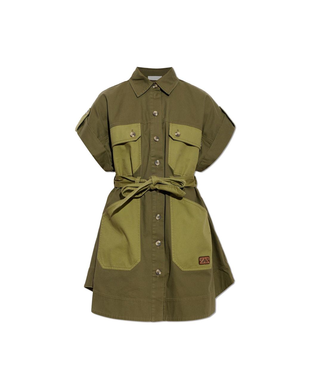 Zimmermann Green Cotton Jacket With Belt