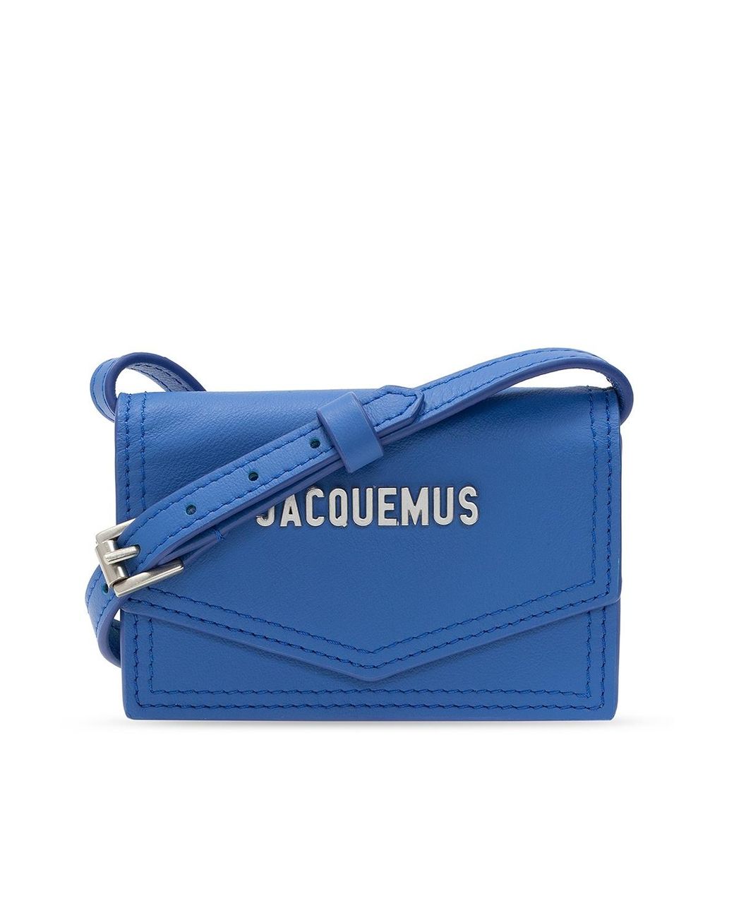 Jacquemus Leather 'le Porte Azur' Shoulder Bag Blue for Men - Lyst