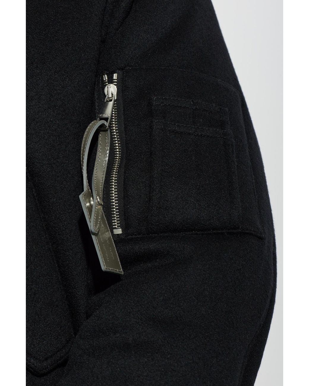 Off-White c/o Virgil Abloh Black Cashmere 'Bomber' Jacket for men