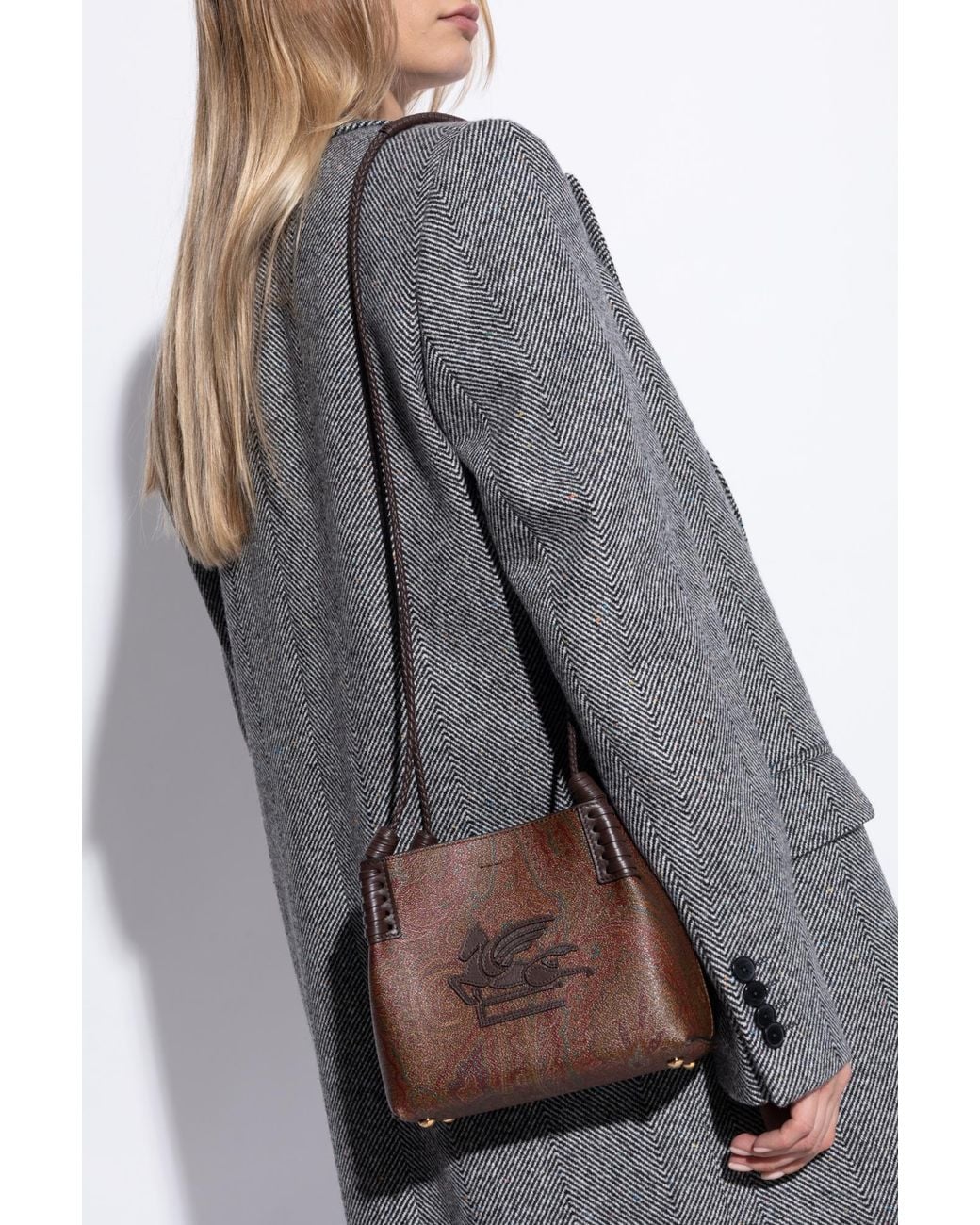 Etro Brown Shoulder Bag Libra Mini