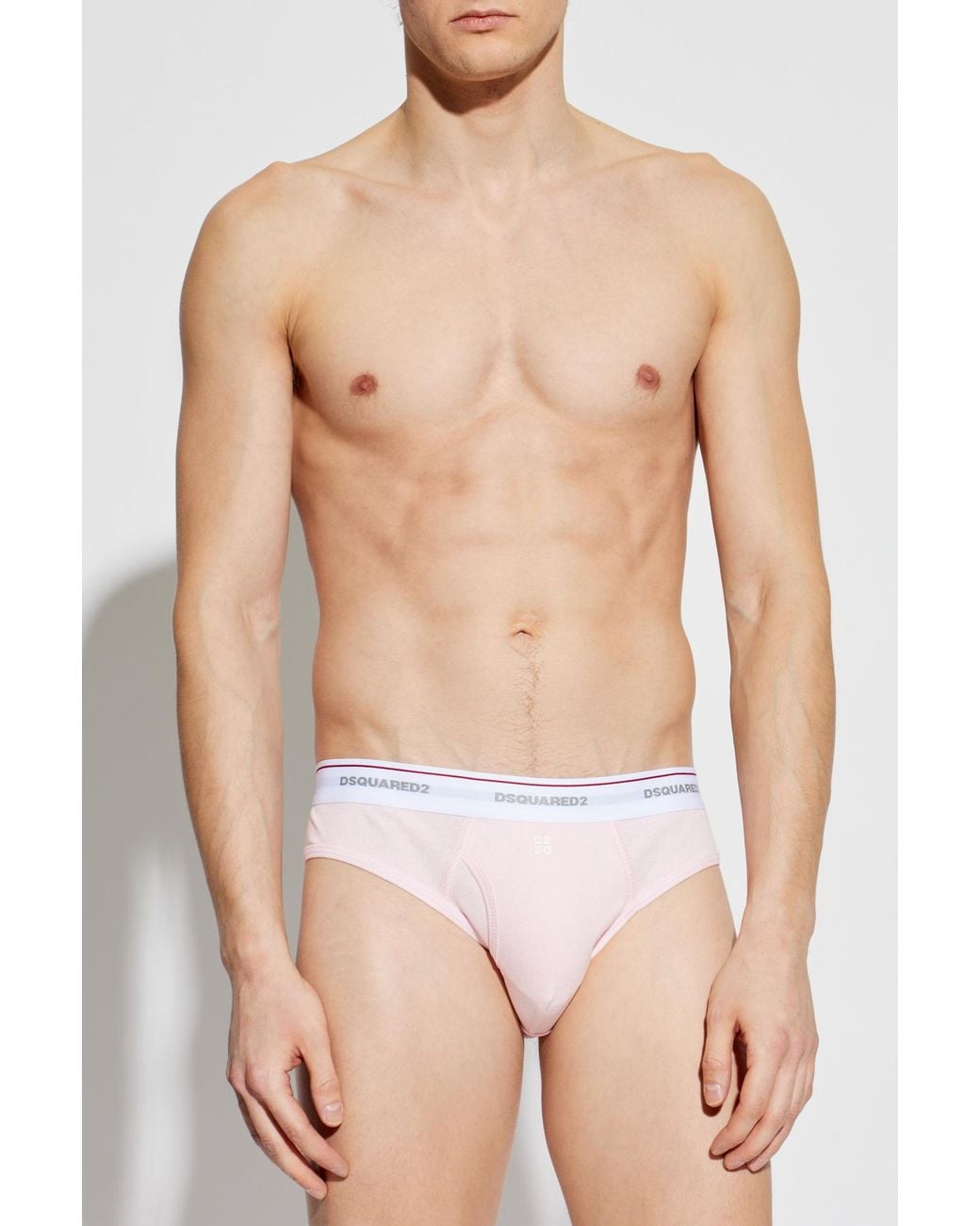DSquared² Black Cotton Briefs With Logo for men
