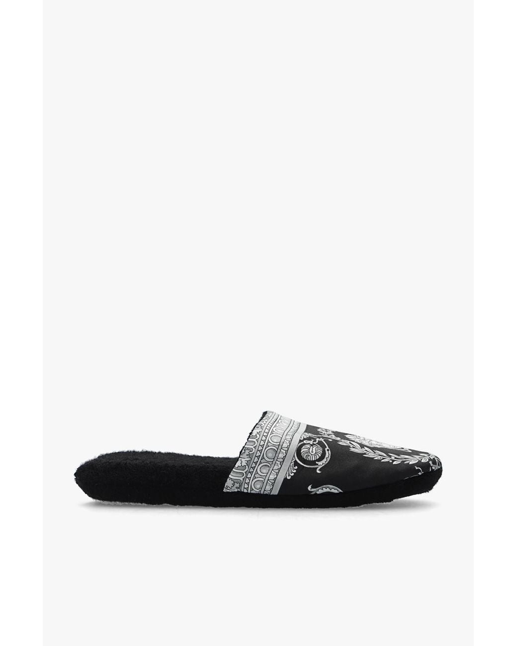 Versace White Baroque Slides