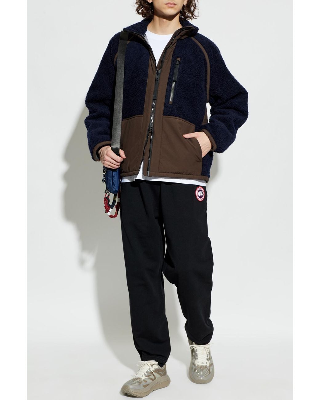 Canada Goose Black Sweatpants With Logo Patch for men