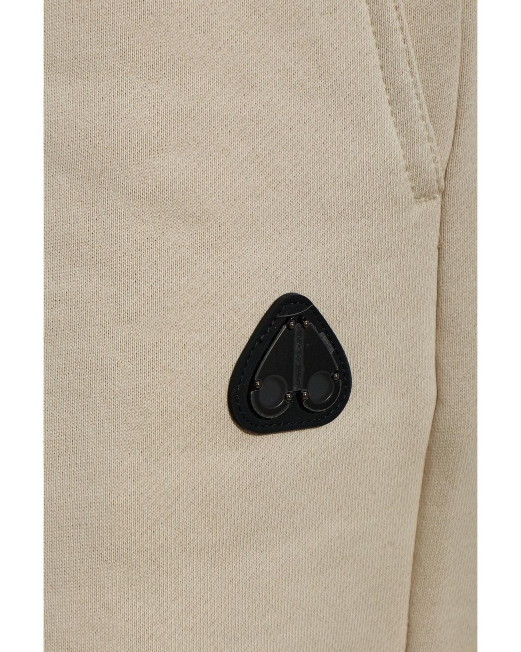 Moose Knuckles Black Track Pants With Logo Patch