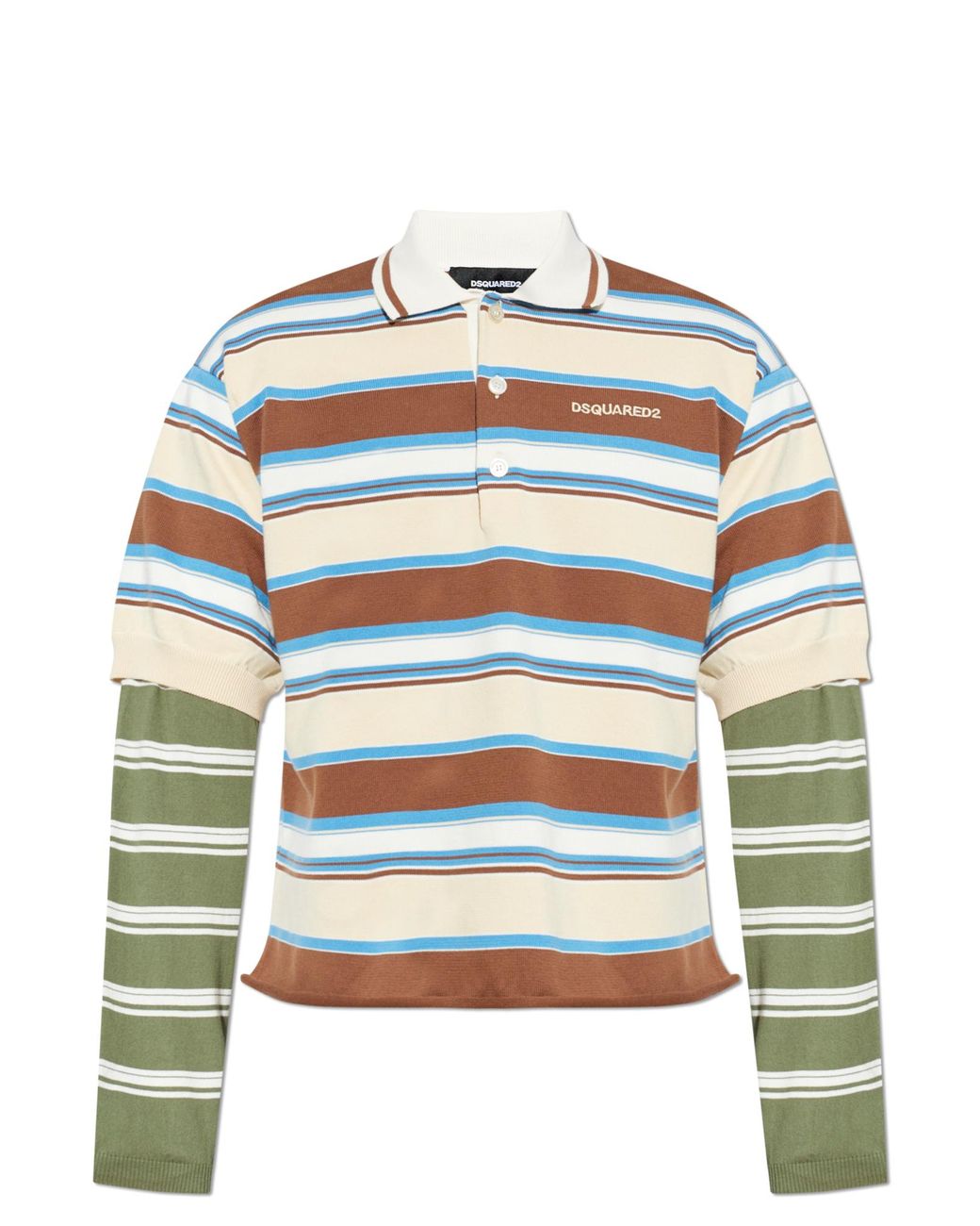 DSquared² Brown Polo With Logo for men