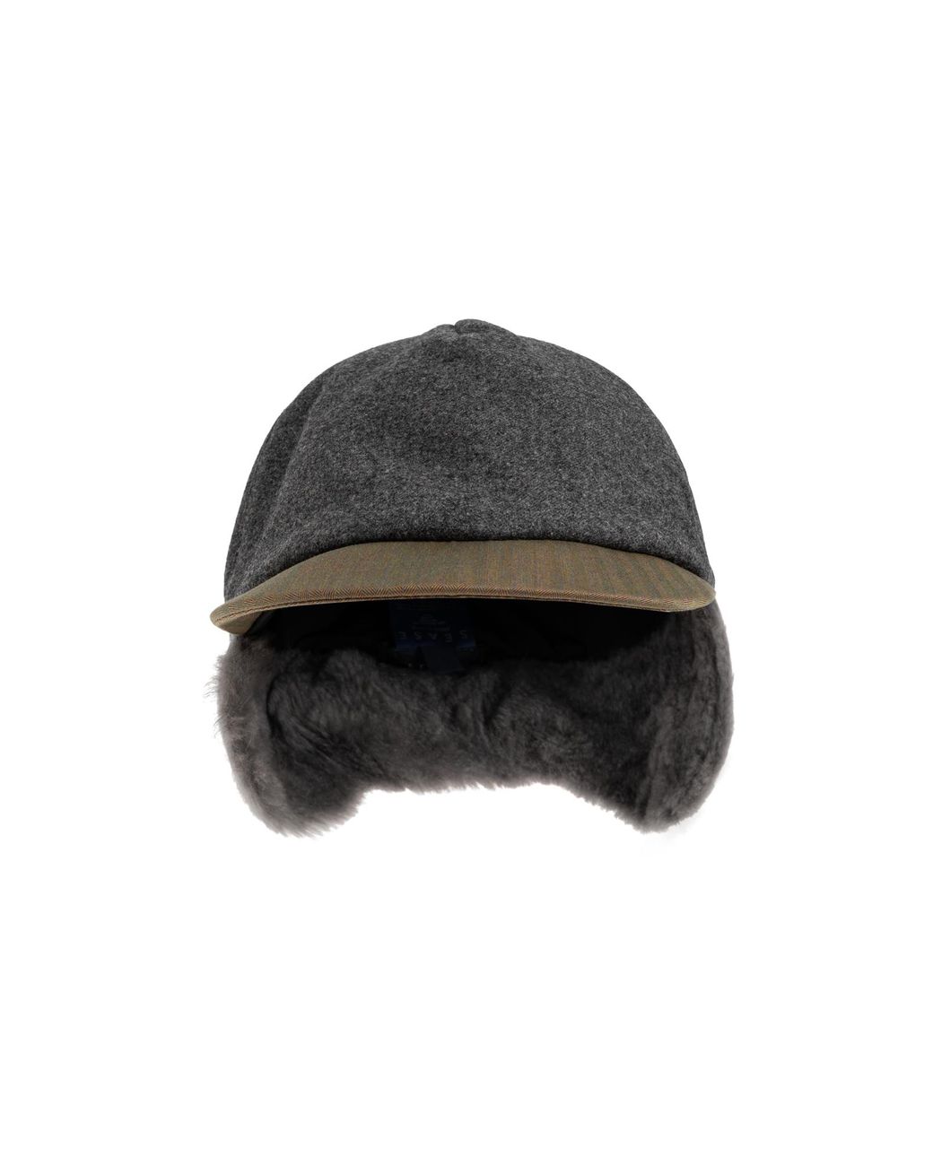 Sease Black Wool Beanie for men