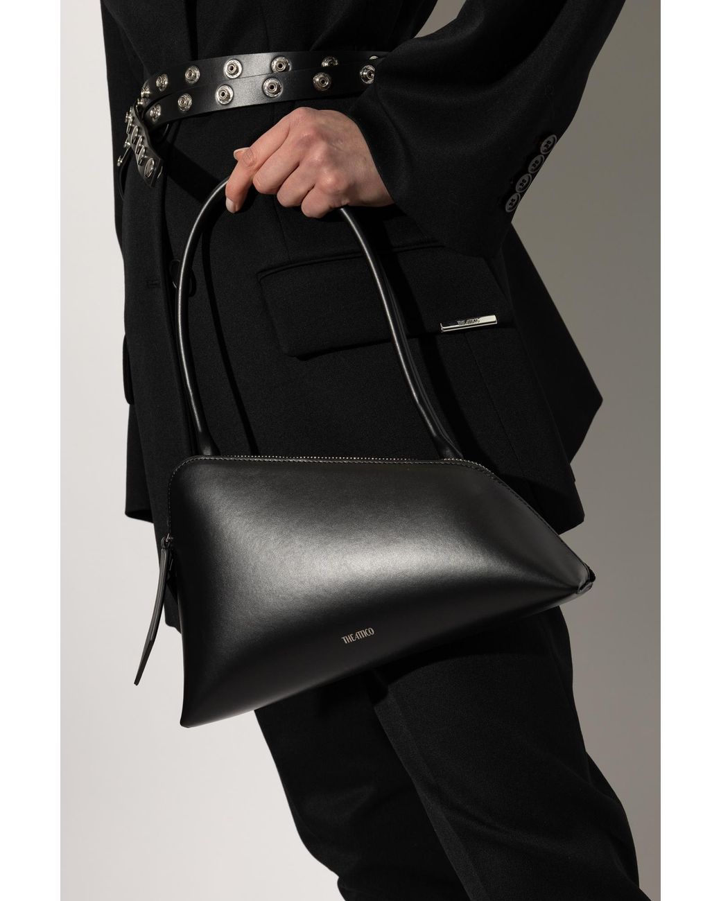 The Attico Black Shoulder Bag Sunrise