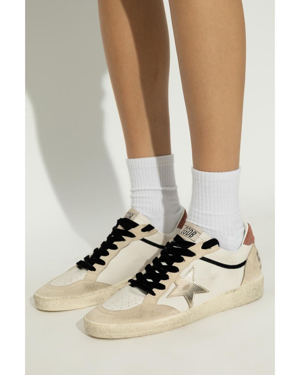 Golden Goose Deluxe Brand Natural "Ball Star" Sports Shoes