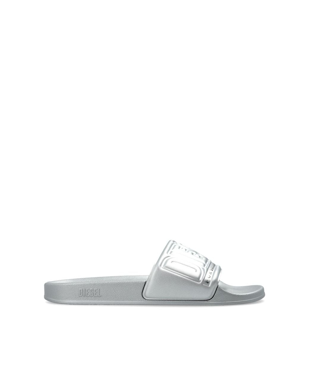 DIESEL White Slides 'Sa-Mayemi' for men