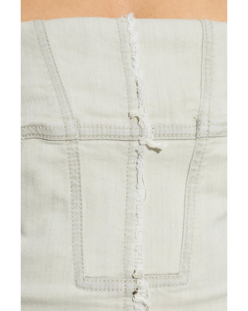 Rick Owens White Denim Top With 'Vintage' Effect