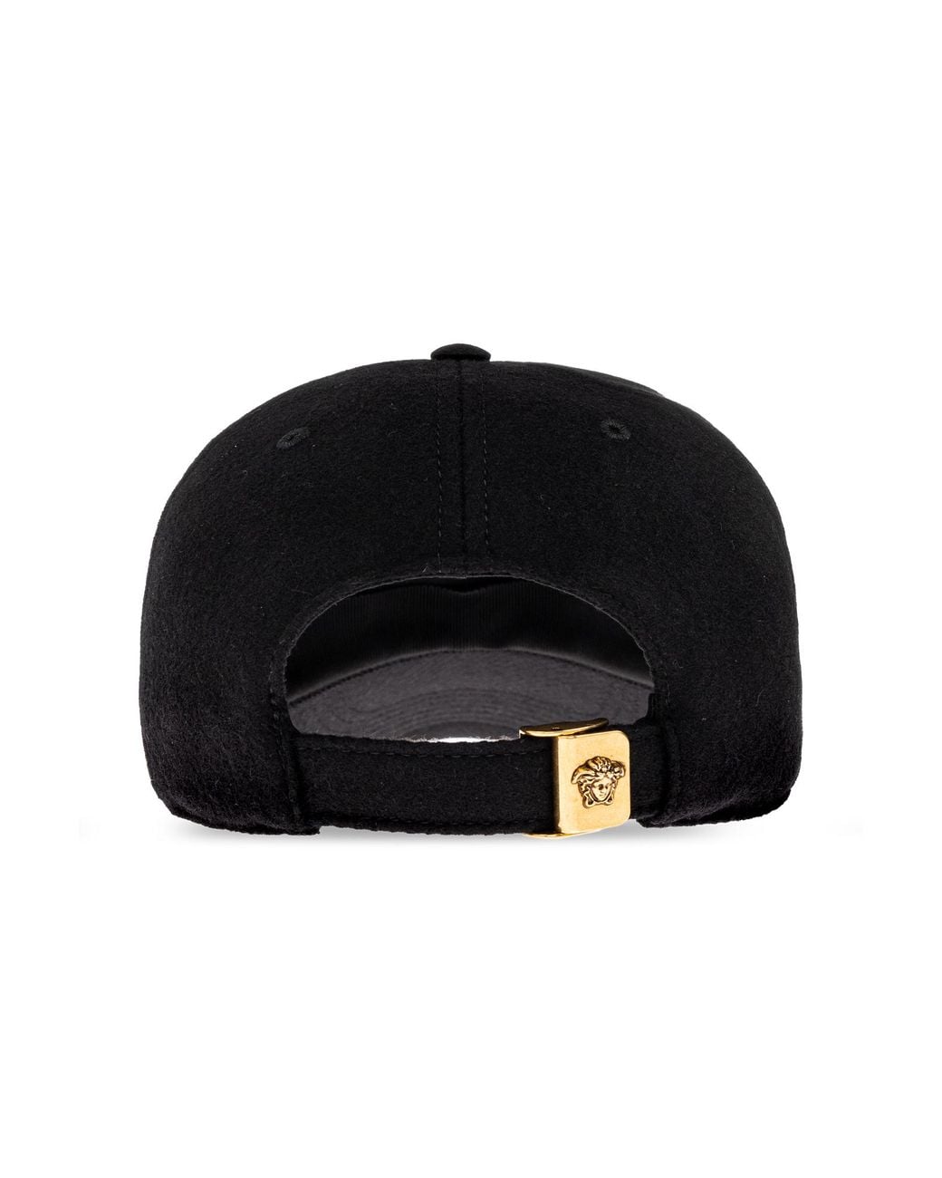 Versace Black Wool Baseball Cap