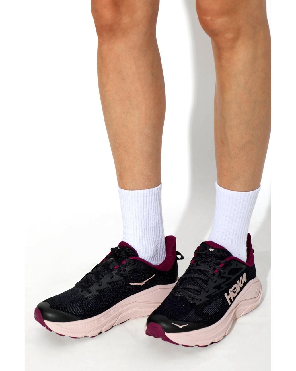 Hoka One One Pink 'Challenger 8' Sports Shoes