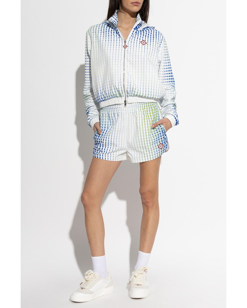 Casablanca White Polka Dot Patterned Shorts