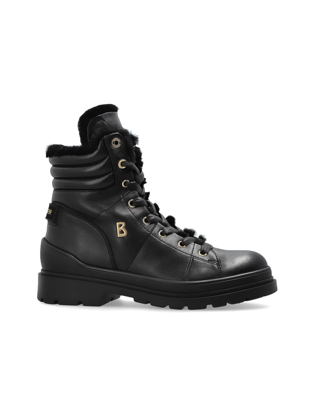 Bogner Black Leather Snow Boots 'St.Moritz'