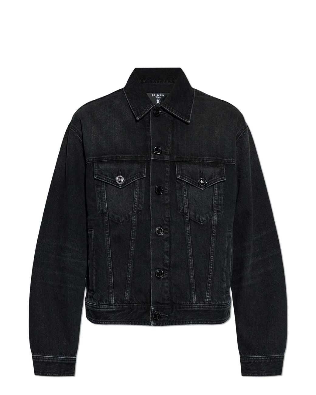 Balmain Black Denim Jacket for men