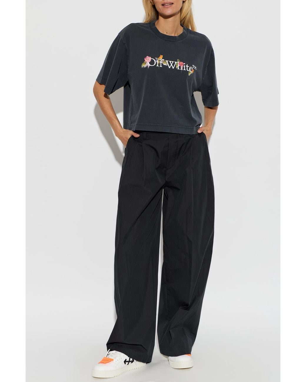 Off-White c/o Virgil Abloh Black T-Shirt With Logo