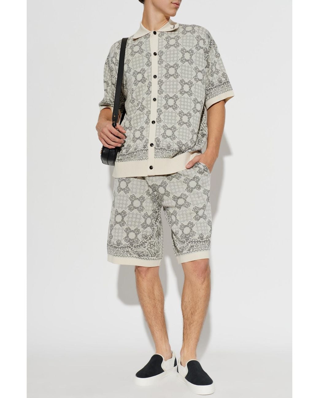 Amiri White Patterned Shorts for men
