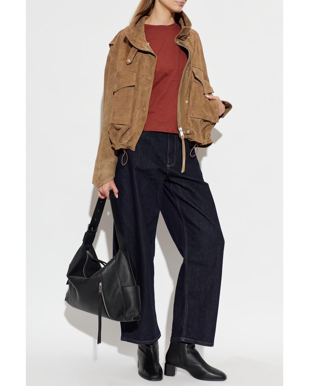 AllSaints Blue 'Sadie Barrel' Straight-Leg Jeans
