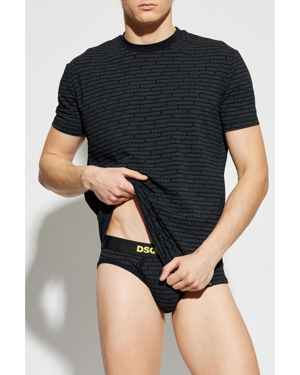 DSquared² Black Underwear Set: T-Shirt And Boxers for men