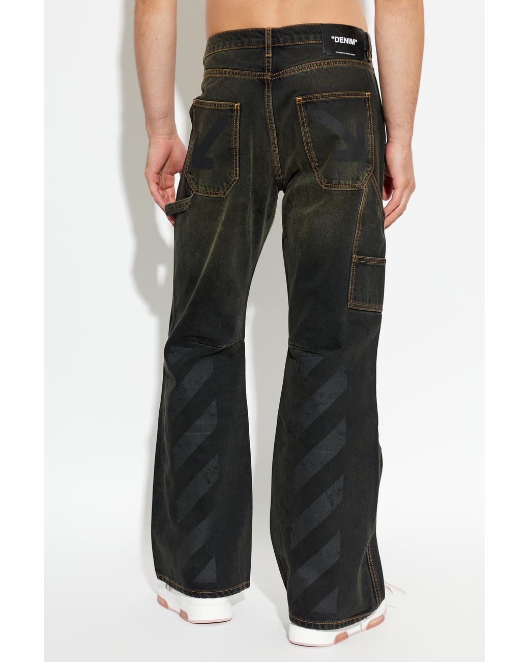 Off-White c/o Virgil Abloh Black Flared Leg Jeans for men