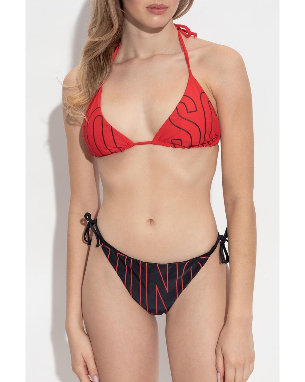 Moschino Red Bikini Top