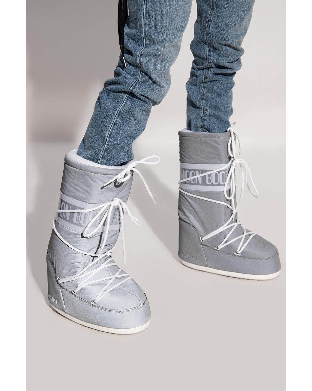 Moon Boot 'classic Reflex' Snow Boots in Grey (Gray) - Lyst
