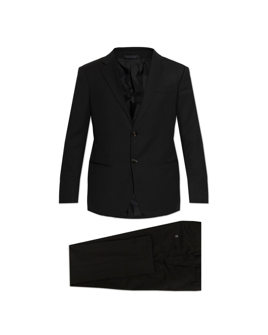 Giorgio Armani Black Wool Suit Jacket for men