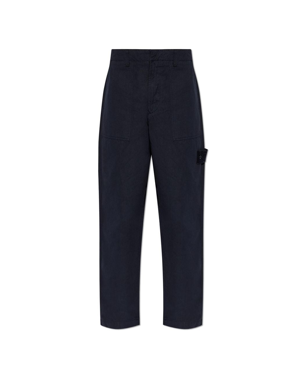 Stone Island Blue Loose-Fit Trousers for men