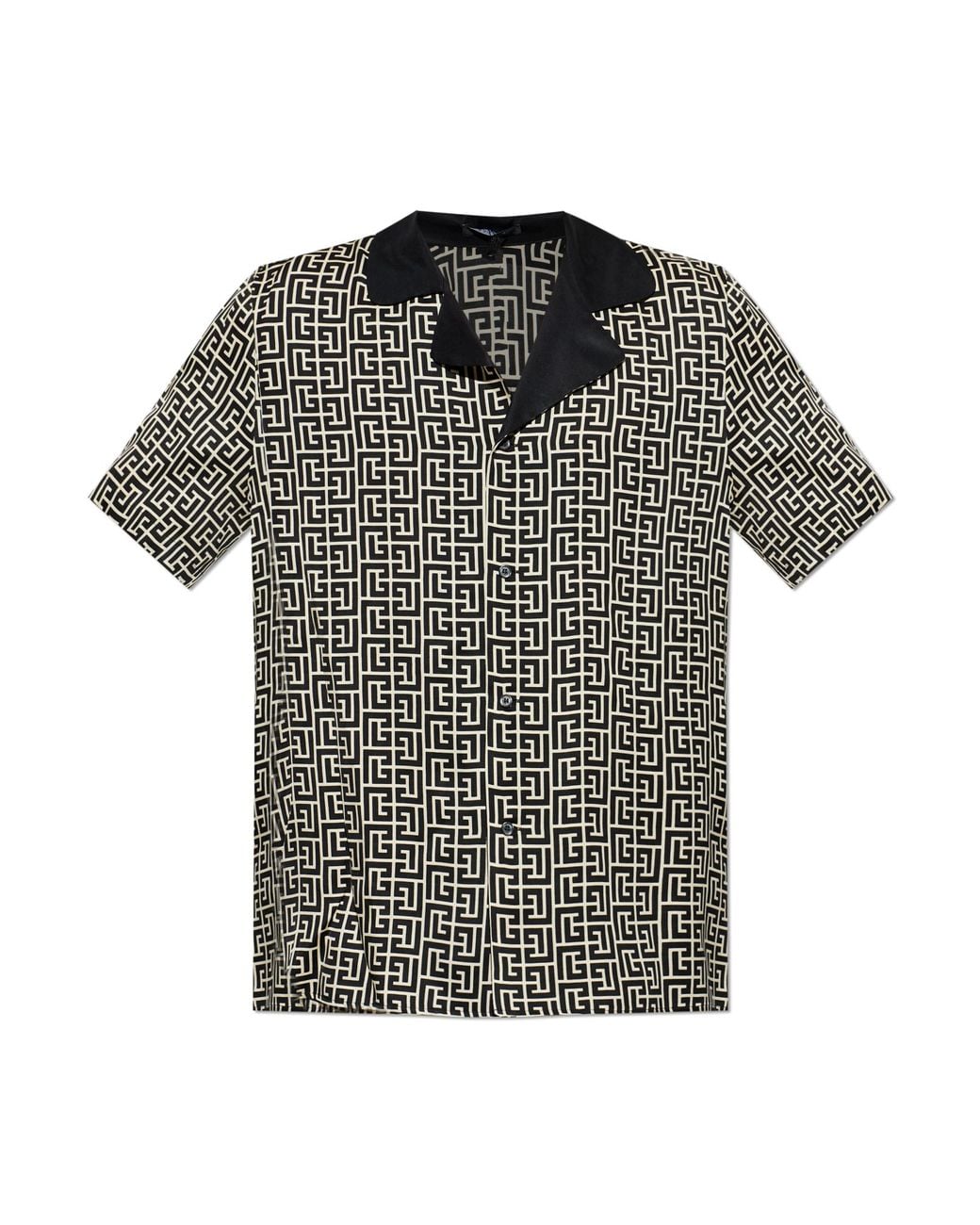 Balmain Black Short-Sleeve Shirt for men