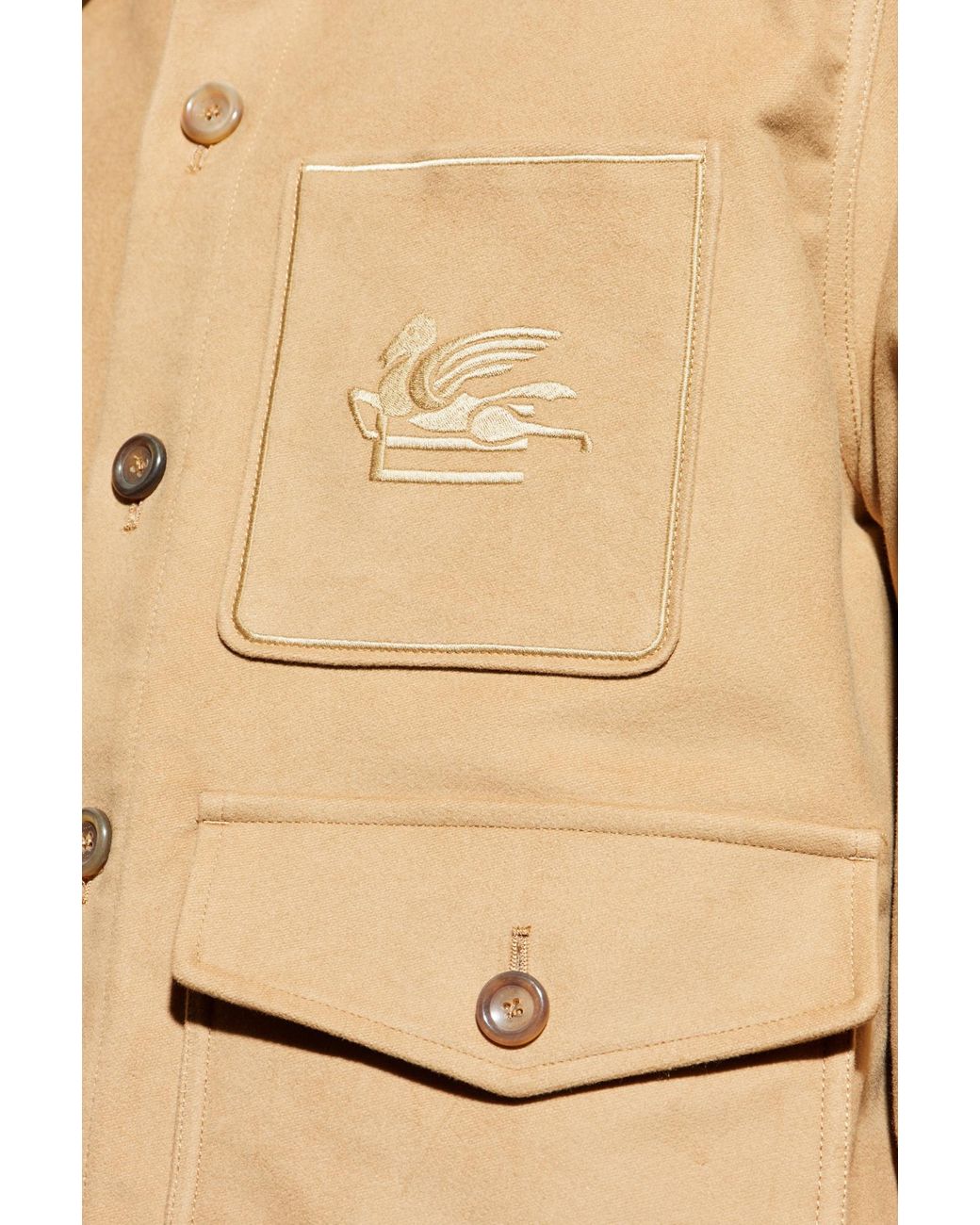 Etro Natural Jacket With Logo for men