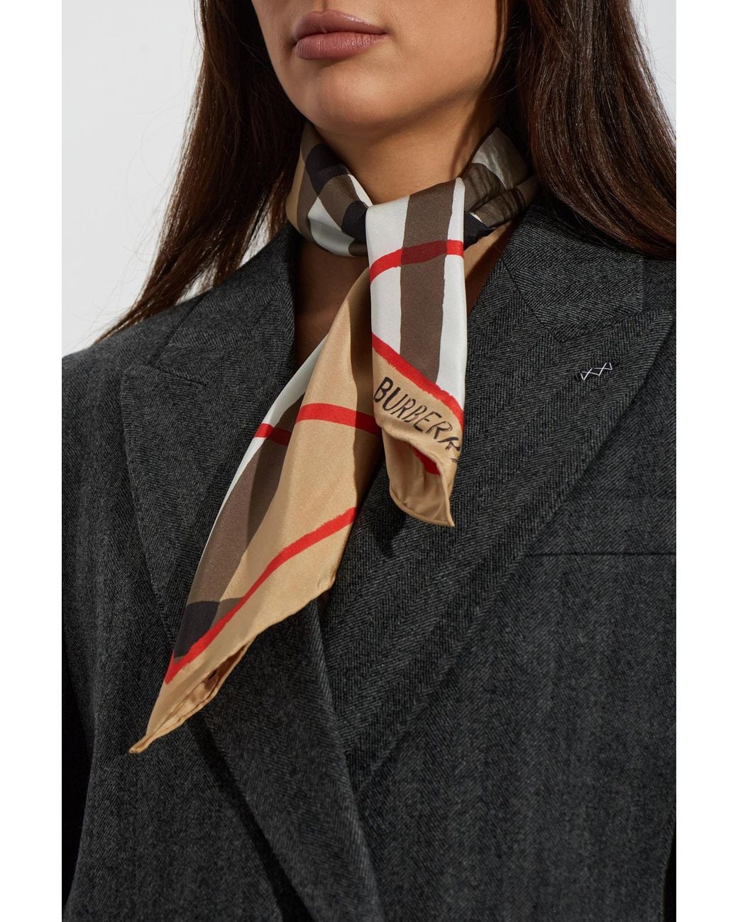 Burberry Pink Silk Scarf