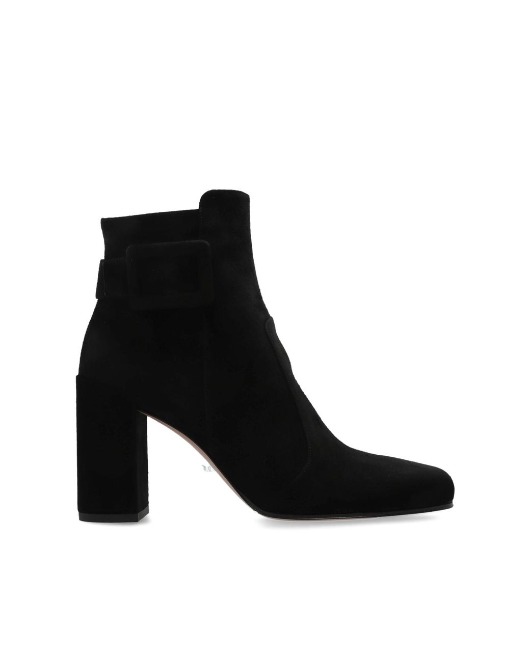 Roger Vivier Black Suede Heeled Ankle Boots
