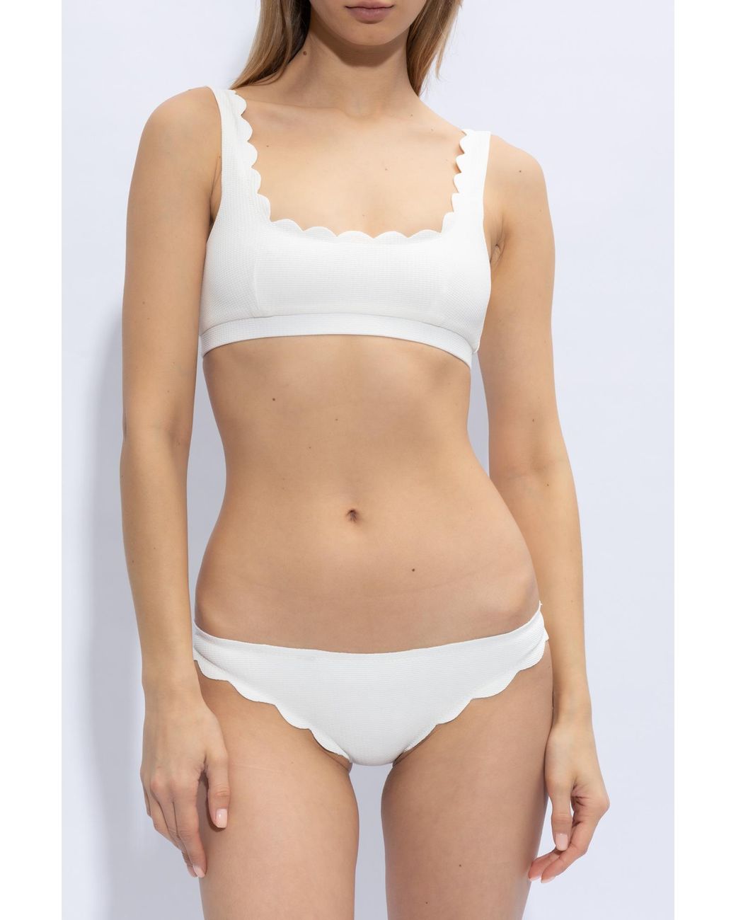 Marysia Swim White 'Palm Springs' Bikini Top
