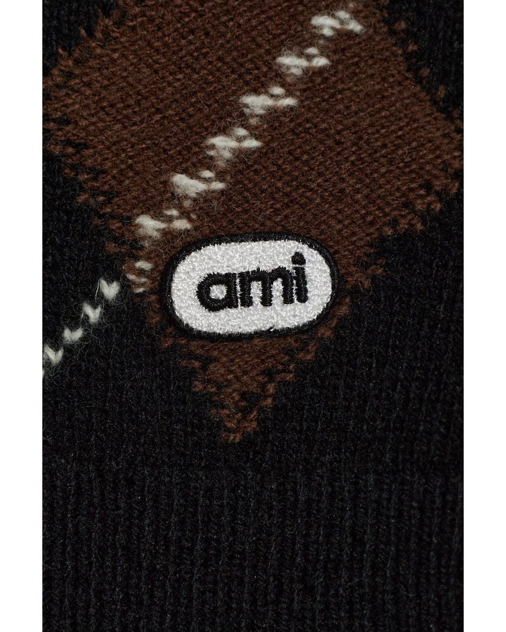 AMI Black Wool Cardigan
