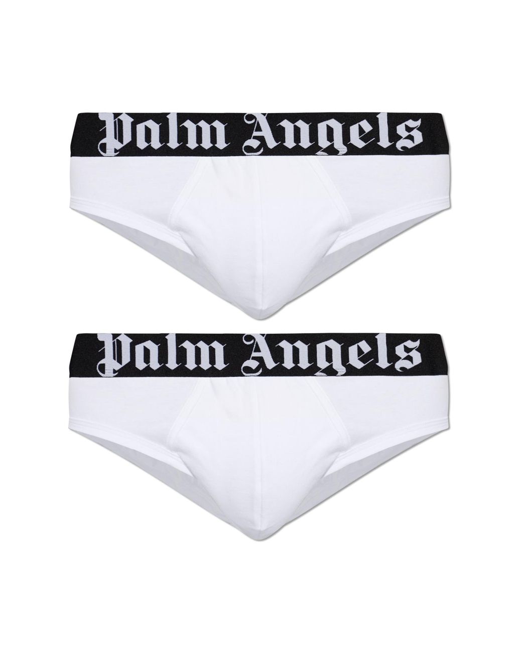 Palm Angels White Two-Pack Of Briefs With Logo for men