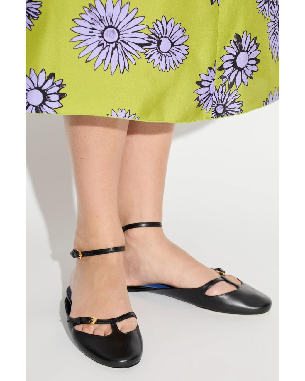 Lanvin White Mary Jane Ballet Flats